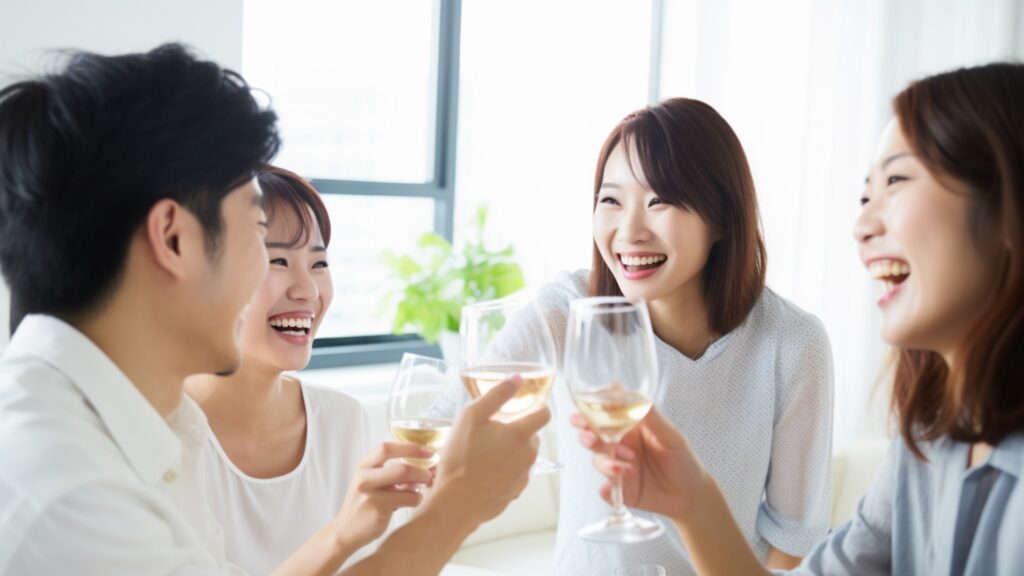 楽しく婚活イベントに参加している男女の写真